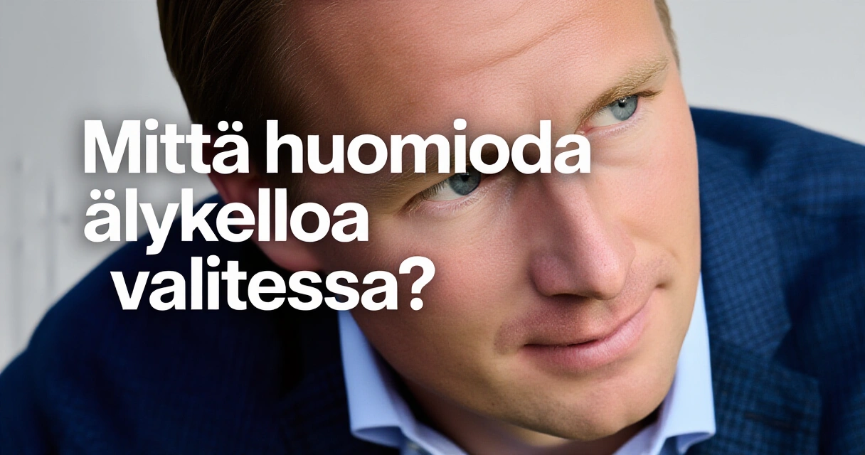 Mitä huomioida älykelloa valitessa?